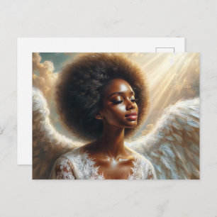 Afro Angel - Ethereal Black Woman Postcard