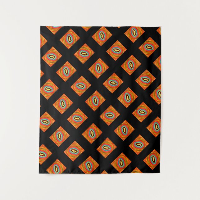 AFRO ART ABORIGINAL TYPE DESIGN TAPESTRY (Front)