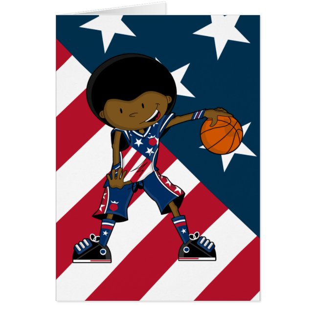 Afro Basketball Player Card (Front)