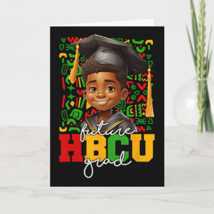 Afro Black Boy College Graduation Future Hbcu Grad Card