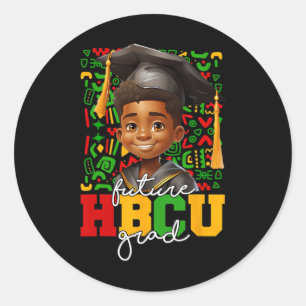 Afro Black Boy College Graduation Future Hbcu Grad Classic Round Sticker