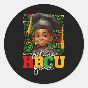 Afro Black Boy College Graduation Future Hbcu Grad Classic Round Sticker