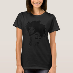 Afro Black Woman Black History Month African Ameri T-Shirt