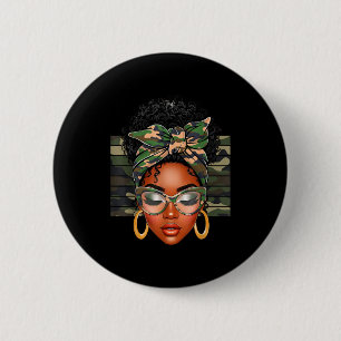 Afro Black Women African American Black History Mo 6 Cm Round Badge