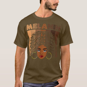 Afro Blm Black Women Girls Melanin Tshirts, Africa T-Shirt