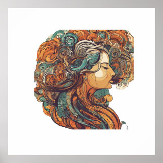Afro Boho Queen – Colorful Artistic Poster