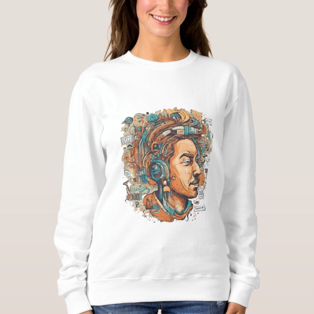 Afro Boho Queen – Colorful Artistic Sweatshirt (Front)