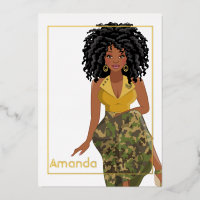 Afro Camo Girl Birthday Party