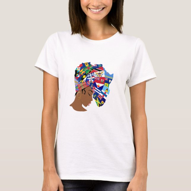 Afro Caribbean Queen T-Shirt (Front)