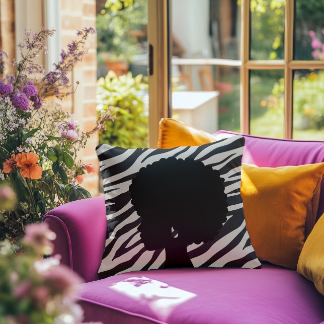 Afro-centric Animal Print Throw Pillow (Creator Uploaded)