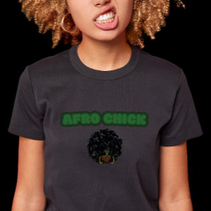Afro Chick - Black Bella+Canvas Women’s Slim Fit T-Shirt