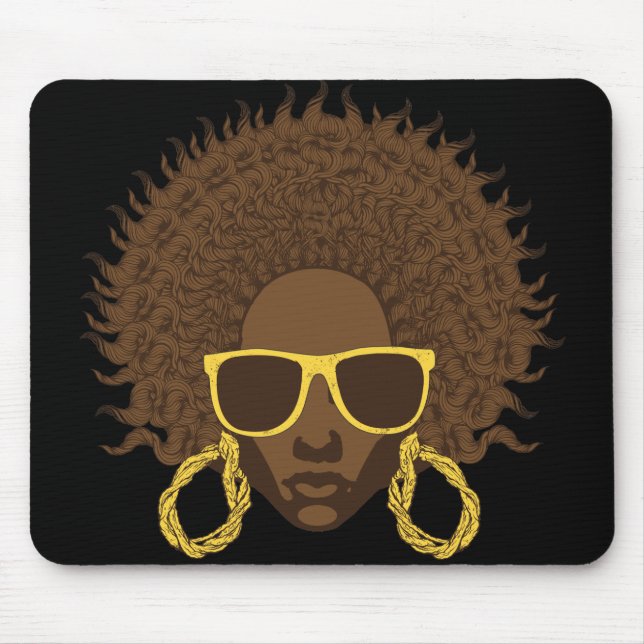 Afro Cool Mouse Pad (Front)