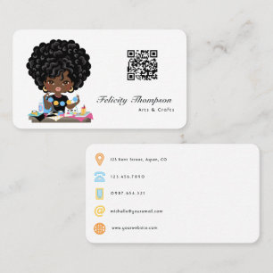 Afro Crafter QR Code Business Card