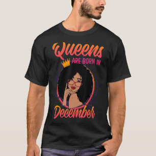 Afro Diva A Queen Was Born In December Happy Birth T-Shirt