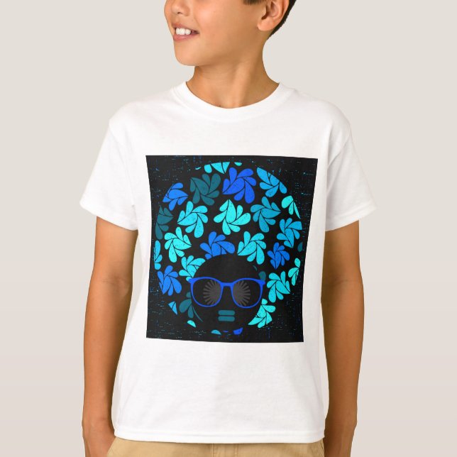 Afro Diva Blue  T-Shirt (Front)