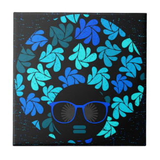 Afro Diva Blue Tile