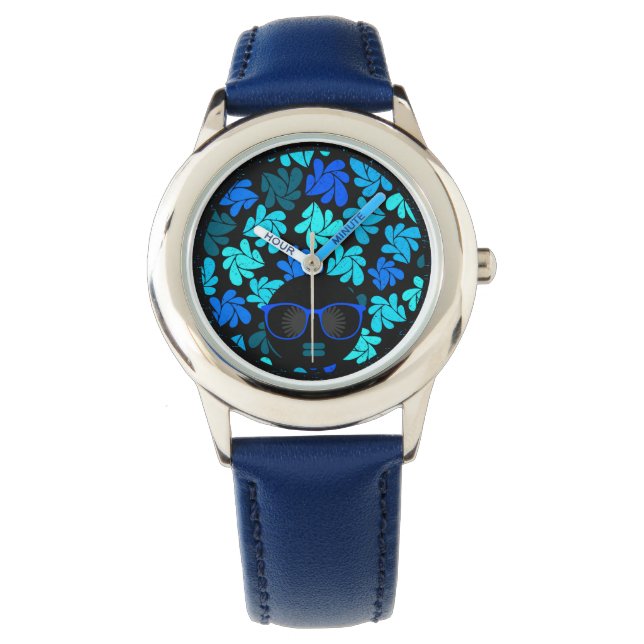 Afro Diva Blue Watch (Front)