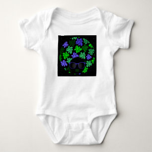 Afro Diva Green & Blue Baby Bodysuit