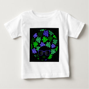 Afro Diva Green & Blue Baby T-Shirt