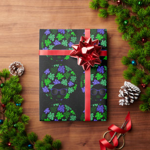 Afro Diva Green & Blue Wrapping Paper