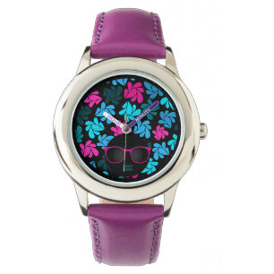 Afro Diva Hot Pink & Turquoise Watch