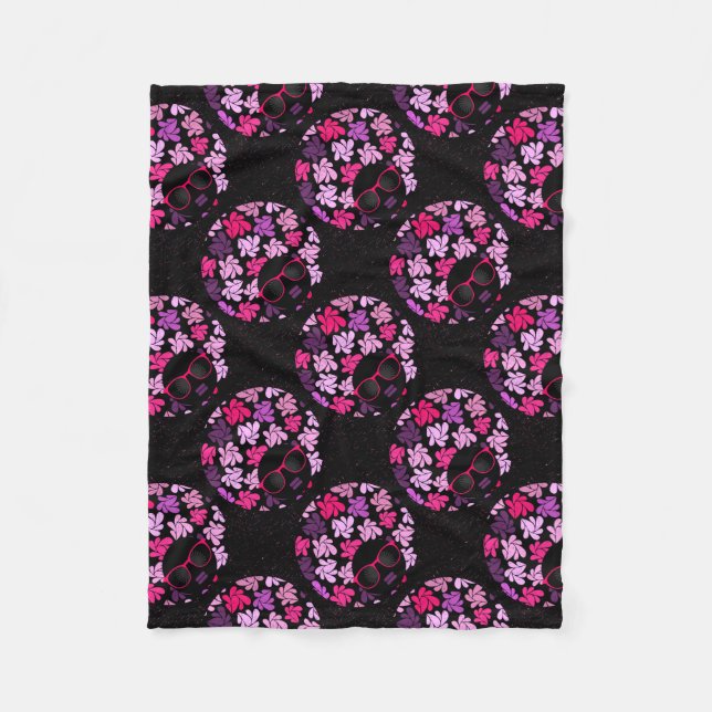 Afro Diva Pink Fleece Blanket (Front)