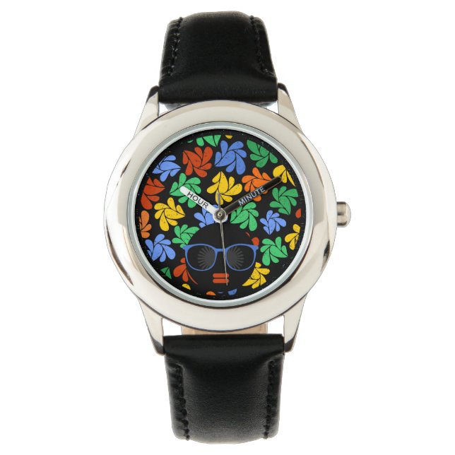 Afro Diva Rainbow Watch (Front)