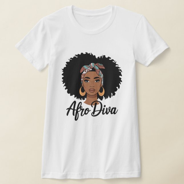 Afro Diva  T-Shirt (Laydown)