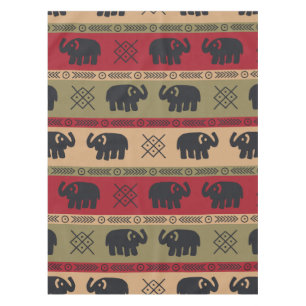 Afro Elephants Tablecloth