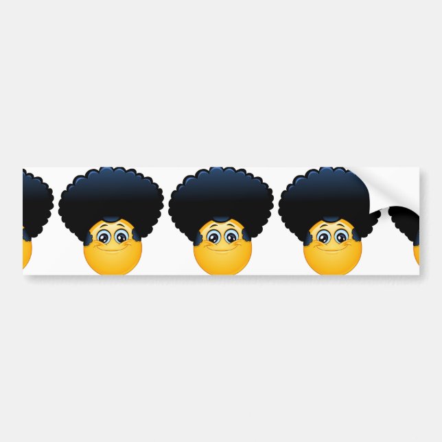 afro emoji bumper sticker (Front)