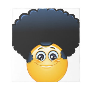 afro emoji notepad