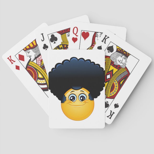 afro emoji playing cards (Back)