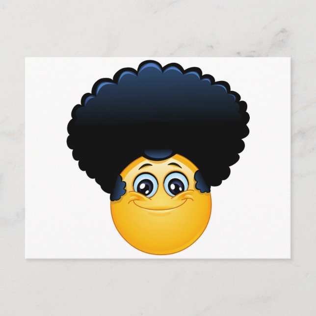afro emoji postcard (Front)
