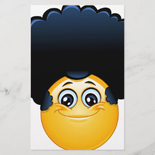 afro emoji stationery