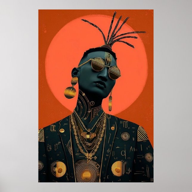 Afro-futuristic 4 poster (Front)