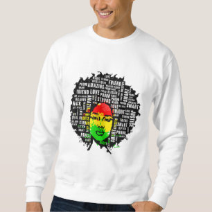Afro Girl African Quote Graphic Black History Mont Sweatshirt