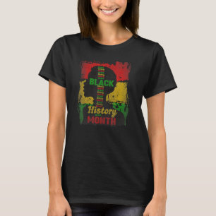 Afro Girl Black Pride Black History Month African T-Shirt