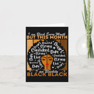 Afro Girl Blackity Black Every Month Black History Card