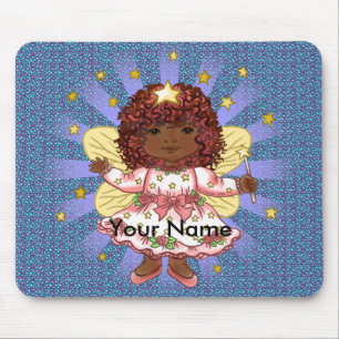 Afro Girl Fairy Mouse Pad