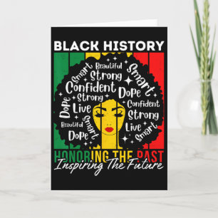 Afro Girl Honoring Past Inspiring Future Black His Card