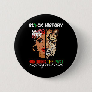 Afro Girl Honouring Past Inspiring Future Black Hi 6 Cm Round Badge