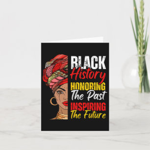 Afro Girl Honouring Past Inspiring Future Black Hi Card