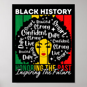 Afro Girl Honouring Past Inspiring Future Black Hi Poster