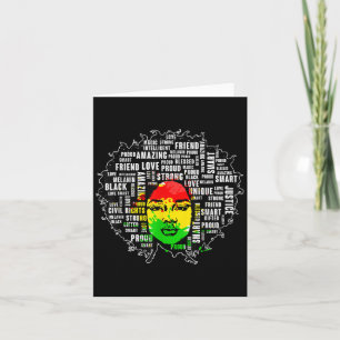 Afro Girl Shirt Black History Month African Quote Card