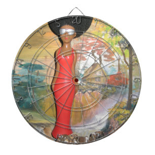 Afro Glam: A Timeless Beauty Dartboard
