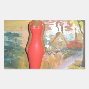 Afro Glam: A Timeless Beauty Rectangular Sticker