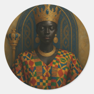 Afro Goddess Classic Round Sticker