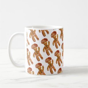 Afro Hair Gingerbread Man Mug