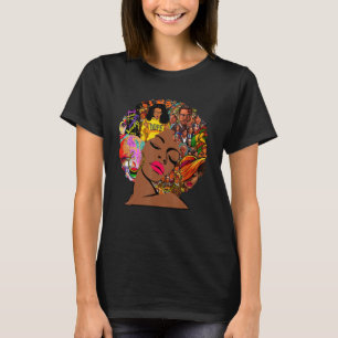 Afro Hair Melanin Black History Month Black Histor T-Shirt