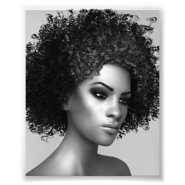 Afro Hair Photo Print (Front)